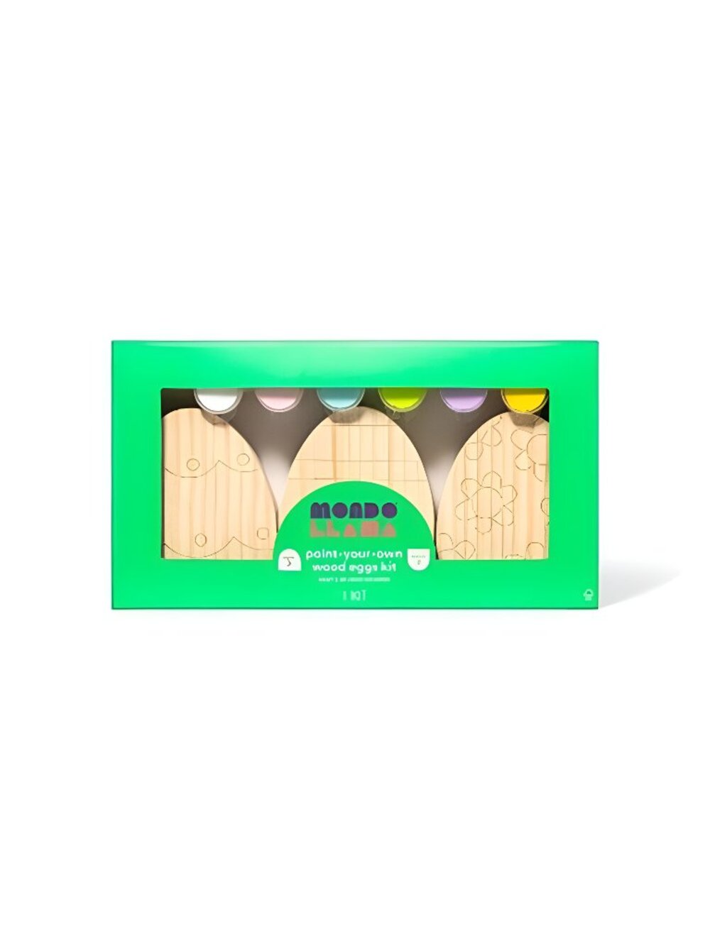 3pk Paint-Your-Own Easter Eggs Wood Kit - Mondo Llama